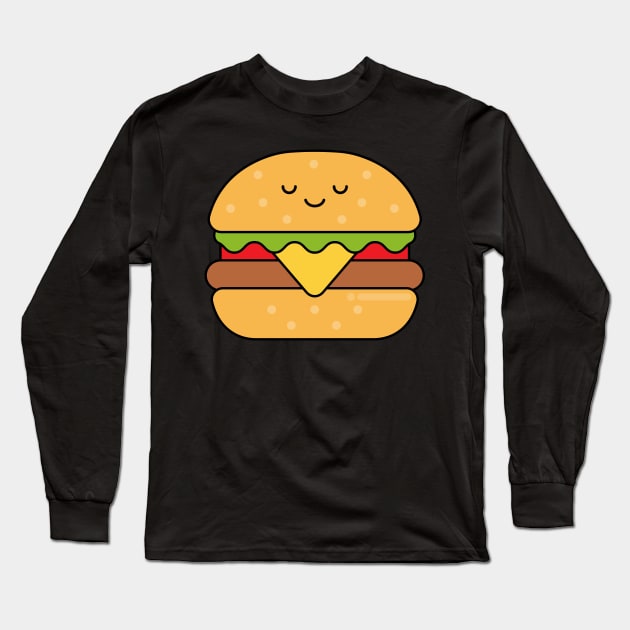 Burger Long Sleeve T-Shirt by WildSloths